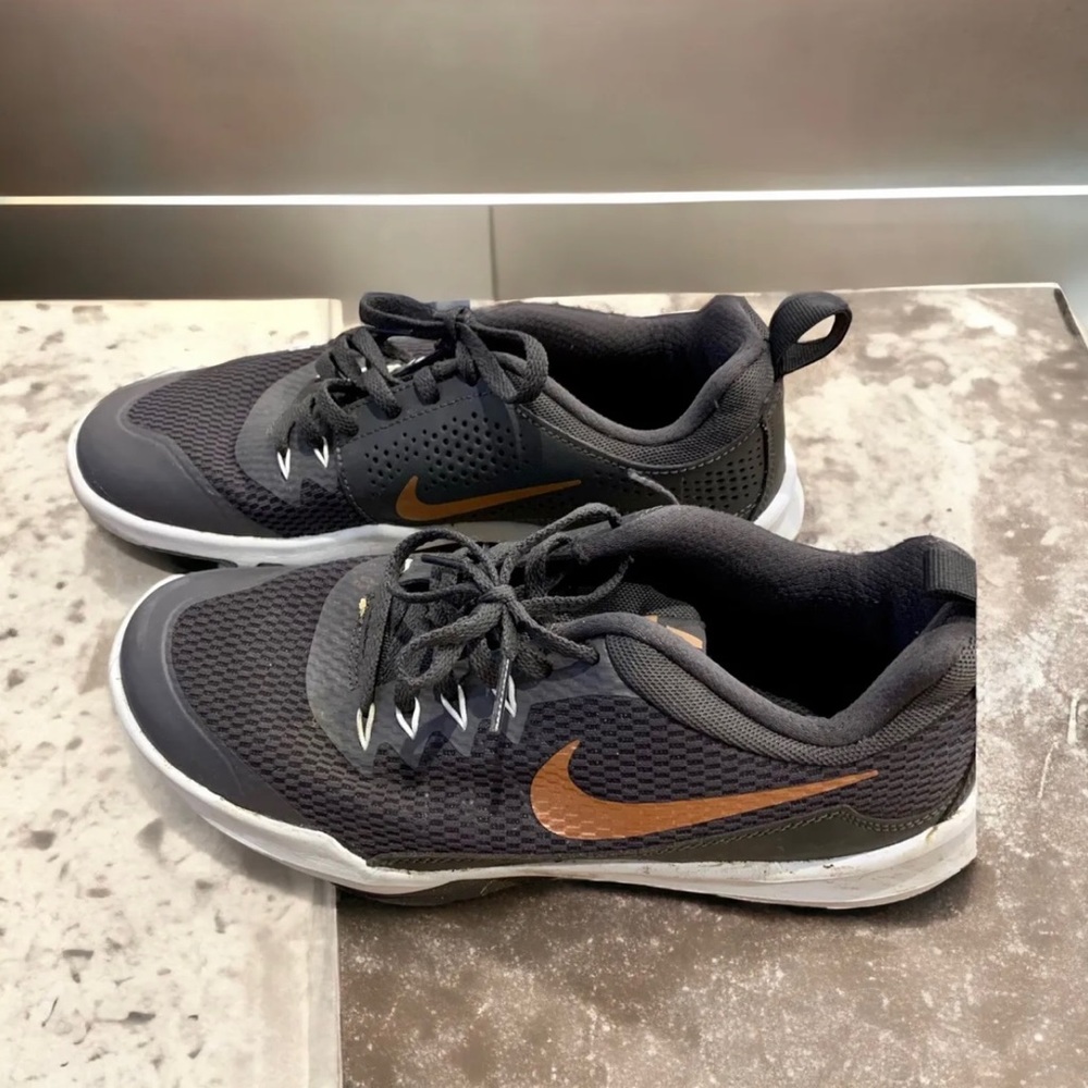 Nike Mens Legend Trainer Thunder Gray Metallic Copper Swoosh 8.5